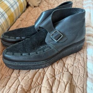 All Saints Black Leather Chukka Boots